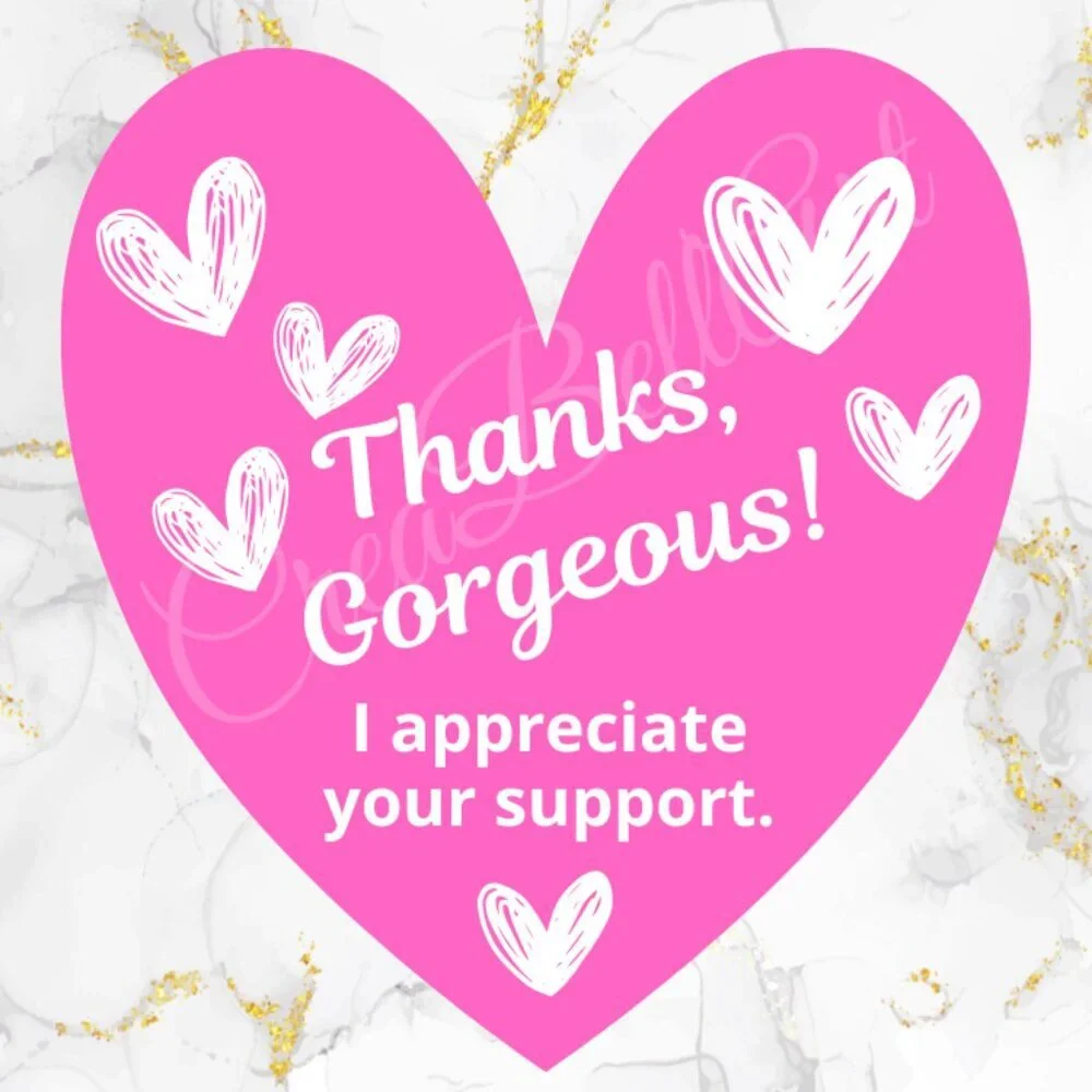 60 COUNT COLORS HEART-SHAPED THANK YOU CARDS  BLANK BACKS 2